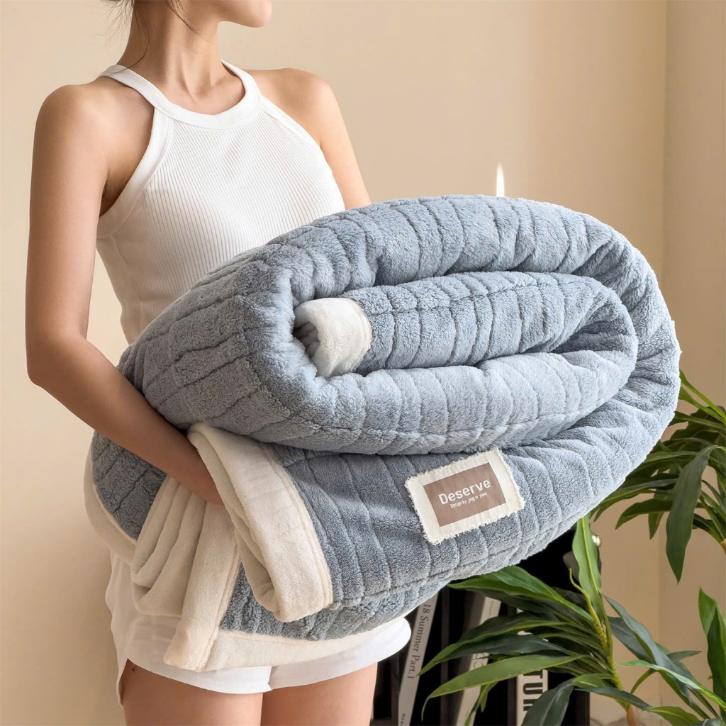 2025- ผ้าห่มขนกระต่ายเนื้อนุ่มและเบาเป็นพิเศษ 2m x 2m3 – TOKYO.BEDDING