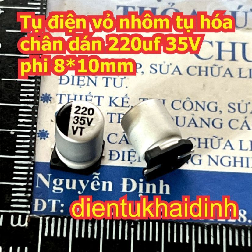 20pcs SMD อลูมิเนียมตัวเก็บประจุ 22uF 47uF 100uF 220uF 330uF 470uF 16V 25V 35V 50V kde7125