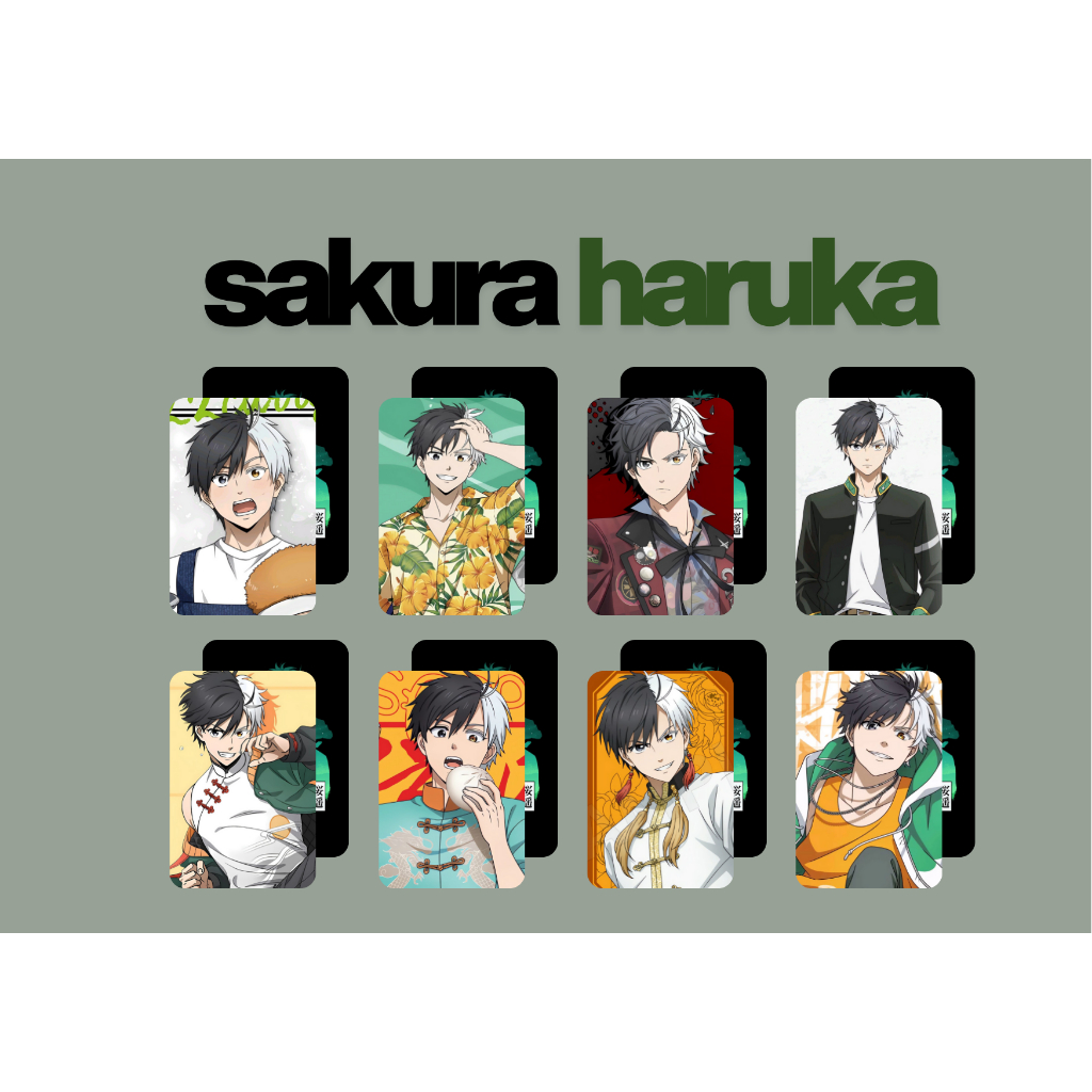 ชุดการ์ดมุมโค้งมนของตัวการ์ตูน Haruka Sakura มังงะ Wind Breaker