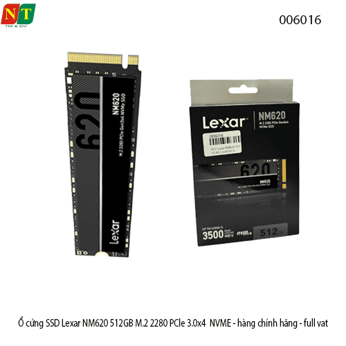 Lexar NM620 512GB M.2 2280 PCIe 3.0x4 NVMe SSD ฮาร์ดไดรฟ์ – สินค้าของแท้ – Full VAT