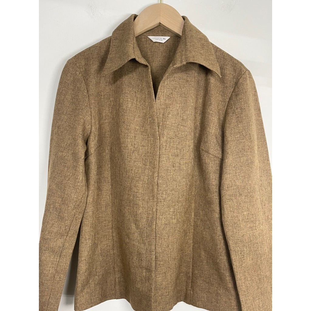 (2Hand QC) เสื้อเชิ้ตติดกระดุมแขนยาว ไซส์ S