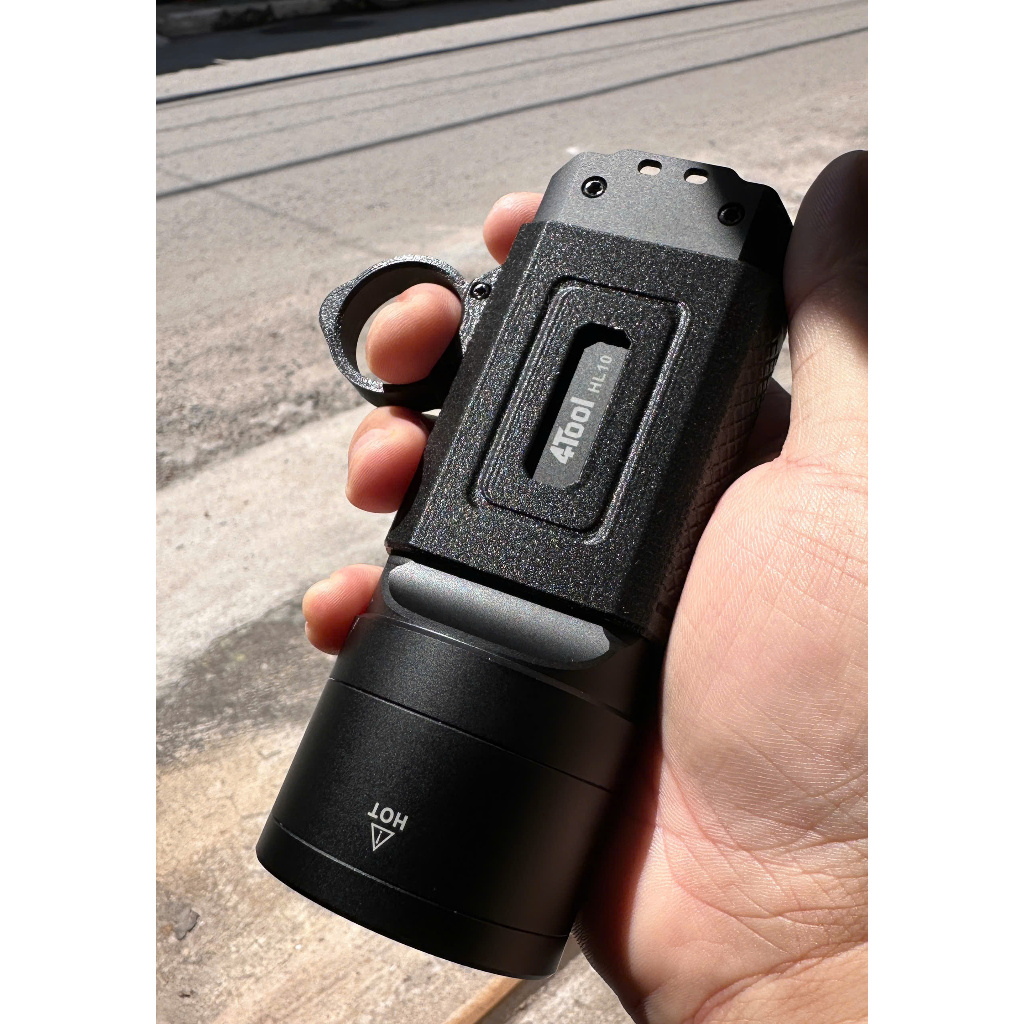 แหวนยุทธวิธีคุณภาพสูง PETG Carbon 3D พิมพ์แหวนยุทธวิธีสําหรับ Nextorch HL10 ไฟฉาย