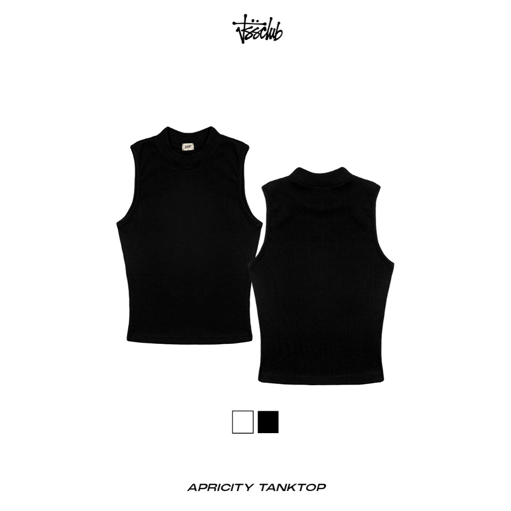 ของแท้ VSS เสื้อกล้ามผู้หญิงยืดนุ่ม Ribbed ผ้าคอเต่า Slim เอว Bodycon บุคลิกภาพ - ABL11