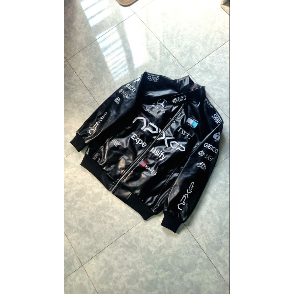 F1 APX GP Racing Leather Jacket ปักโลโก้ กันน้ํา จากยุโรป มีไซส์ผู้ชายและผู้หญิง