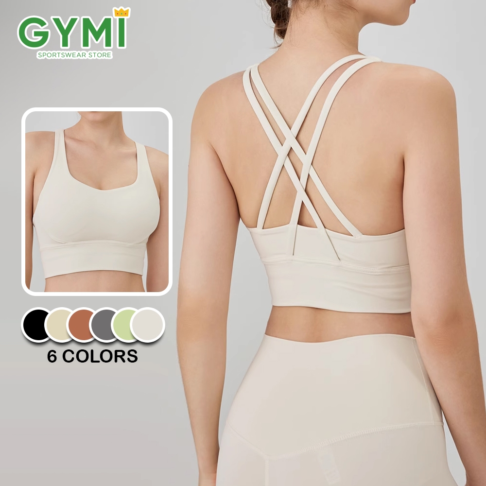 อัล07ชุดชั้นในยิมโยคะลูกดองบอลของผู้หญิงที่ทําจากยางยืดเย็นลูลู่พร้อมแผ่นรองเต้านมทดแทนกันกระแทกและคงที่หน้าอก