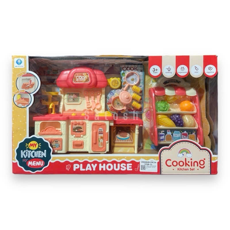 ชุดครัวของเล่นโมเดล 576B-12 (ขนาด 39x9x26cm)