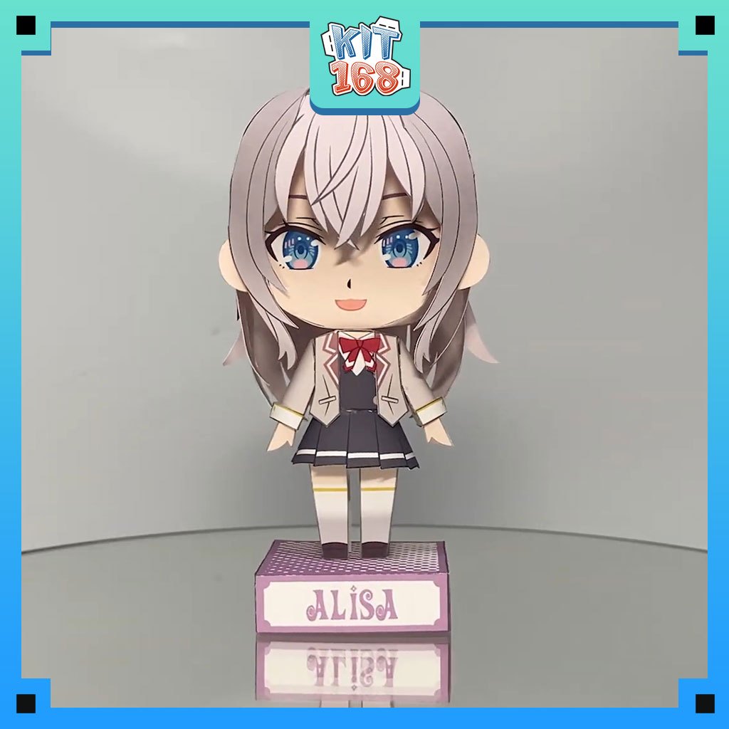 กระดาษอนิเมะโมเดล Chibi Alisa Mikhailovna Chibi Kujou - Roshidere
