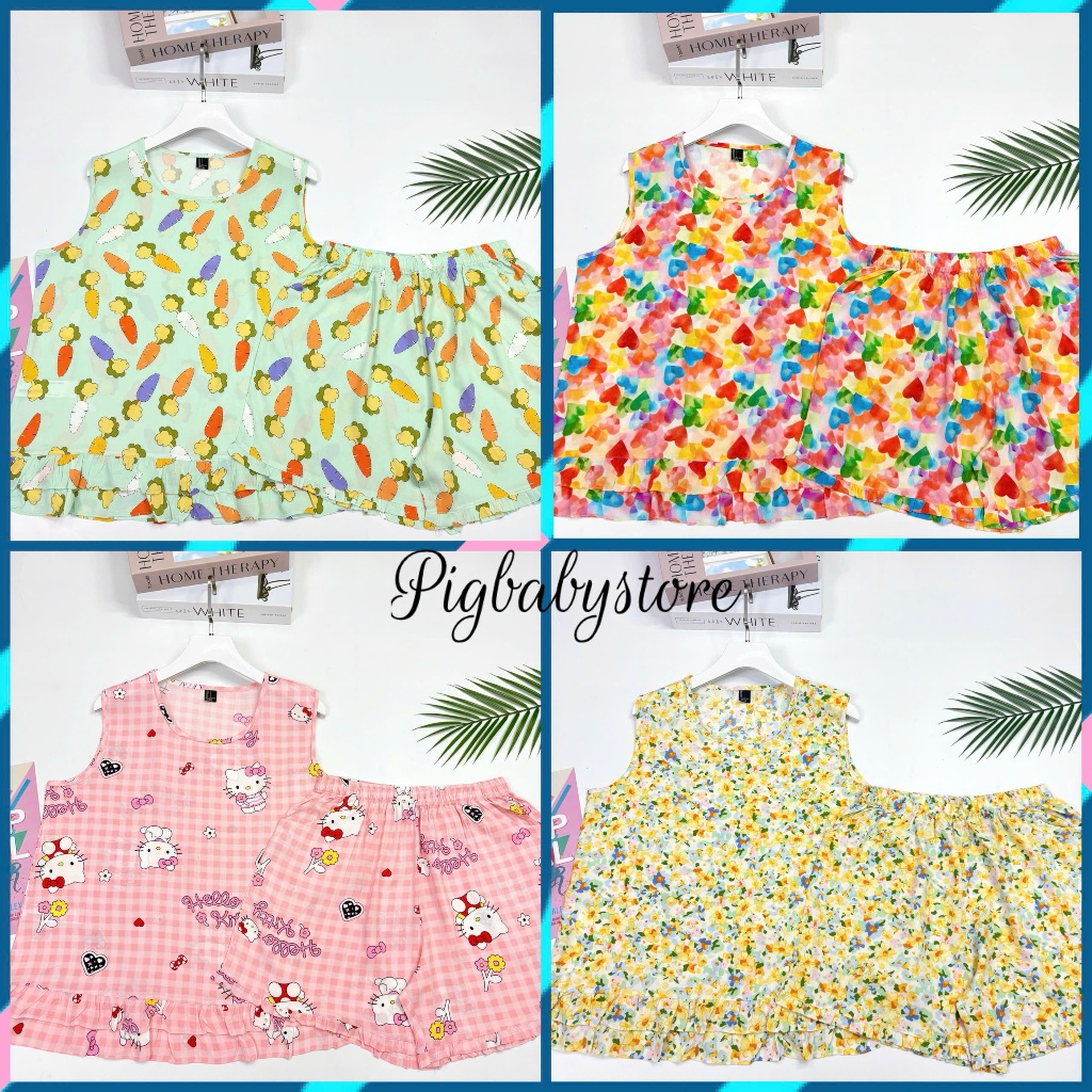 ผู้หญิง Tole Home Wear, Underarm Linen Tone Set 40-73kg Well-Sewn สําหรับนอนหลับสบาย - Pigbabystore