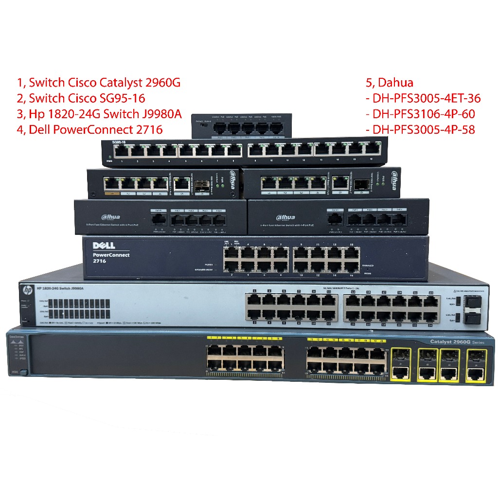 Switch Cisco Catalyst 2960G 24 Port 10/100/1000 Gigabit & Cisco SG95 16 Port 10/100/1000 Gigabit