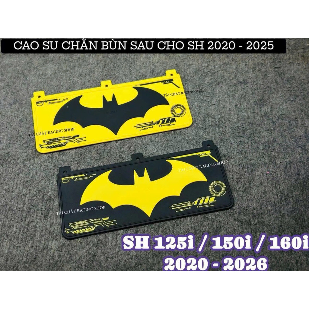 [ 1 แผ่น ] YELLOW BATMAN 3D REAR Fender RUBBER MOUNTED สําหรับ SH 2020 - 2025 (125i / 150i / 160i )