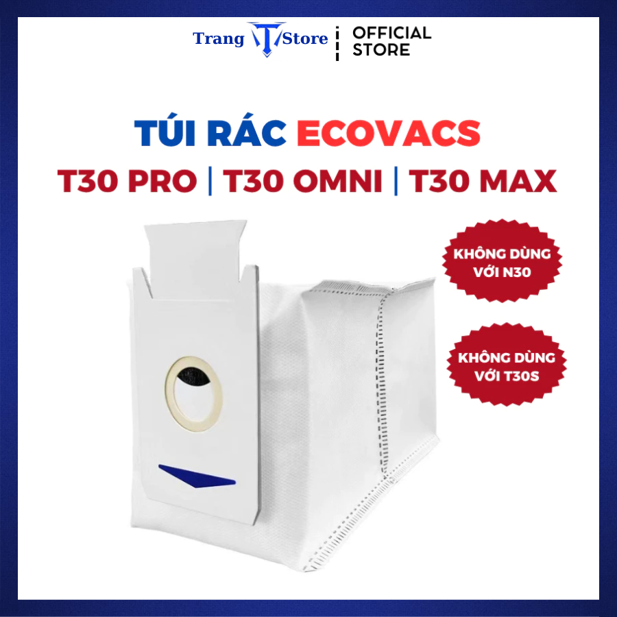 Ecovacs T30 Pro T30 Max T30 Pro Omni เครื่องดูดฝุ่นหุ่นยนต์ถุงขยะ - ไม่ใช่สําหรับ N30, T30S, T30C