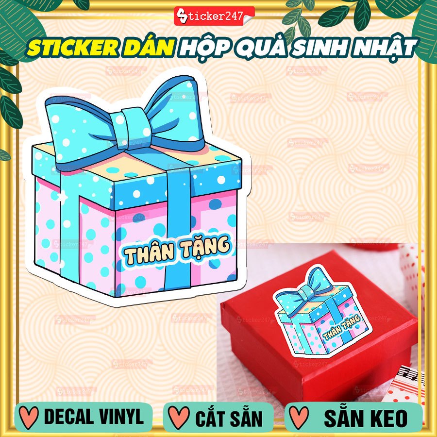 Body Gift Box Stickers on Birthday Gifts Decal Stickers for Cute สะดวก Gifts with Body Letters as Gi