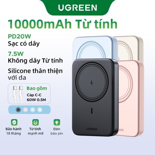 【Tặng Cáp Miễn Phí】Sạc dự phòng không dây Ugreen 10000mAh | Sạc đồng thơi 2 thiết bị | Pin Li-on | Bảo hành 18 tháng