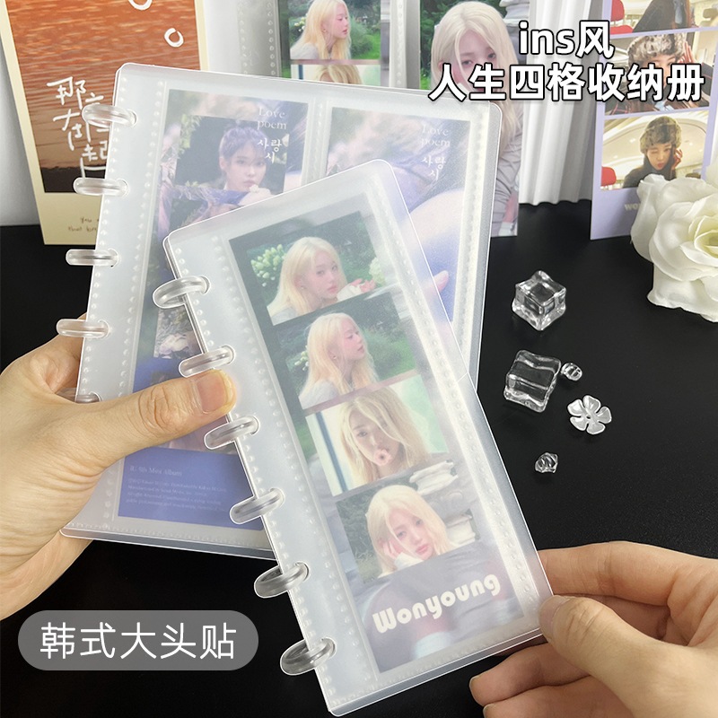 อัลบั้มสําหรับ Photostrip x Ringnote Binder Collectbook ภาพถ่ายยาว Photobooth 4cut Sleeve โปร่งใส
