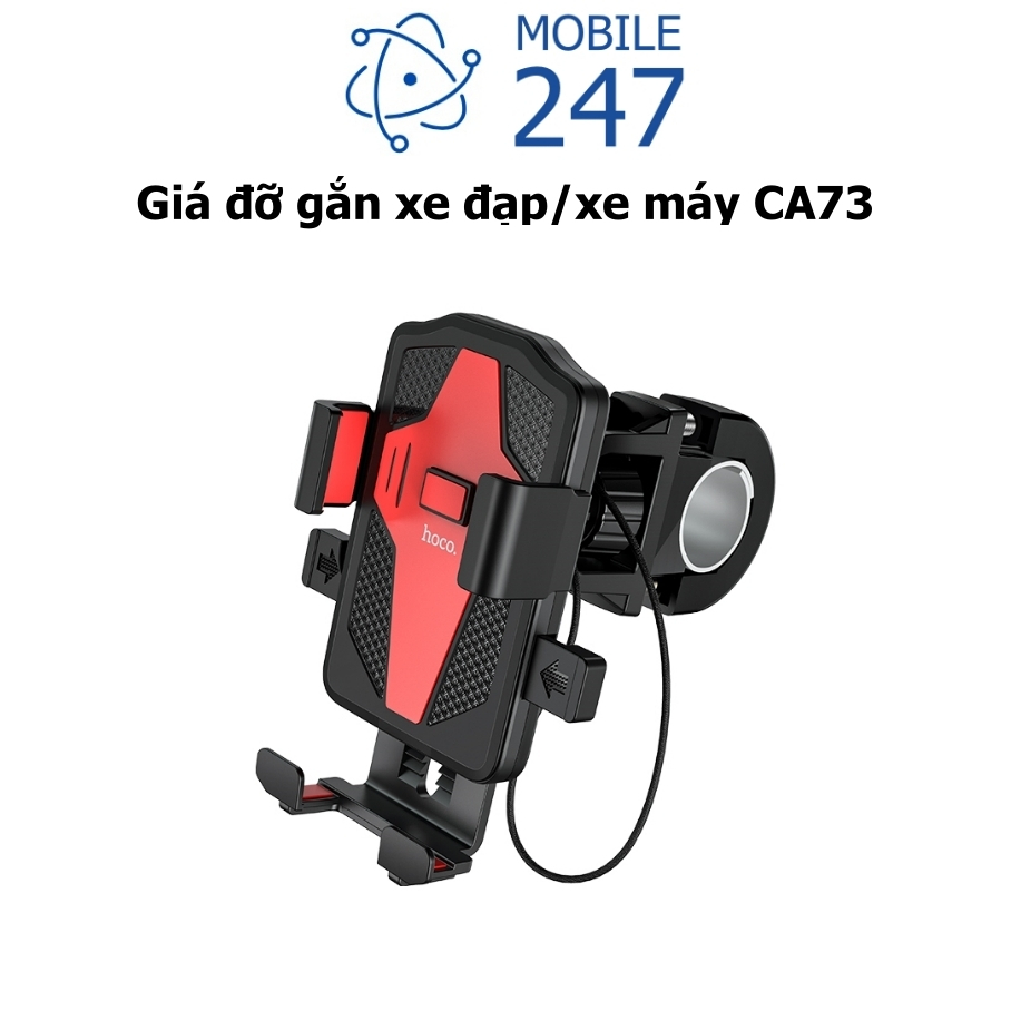 ที่วางโทรศัพท์หมุนได้ 360 องศาสําหรับจักรยานและรถจักรยานยนต์ - Hoco CA73 iP Mobile247 Holder
