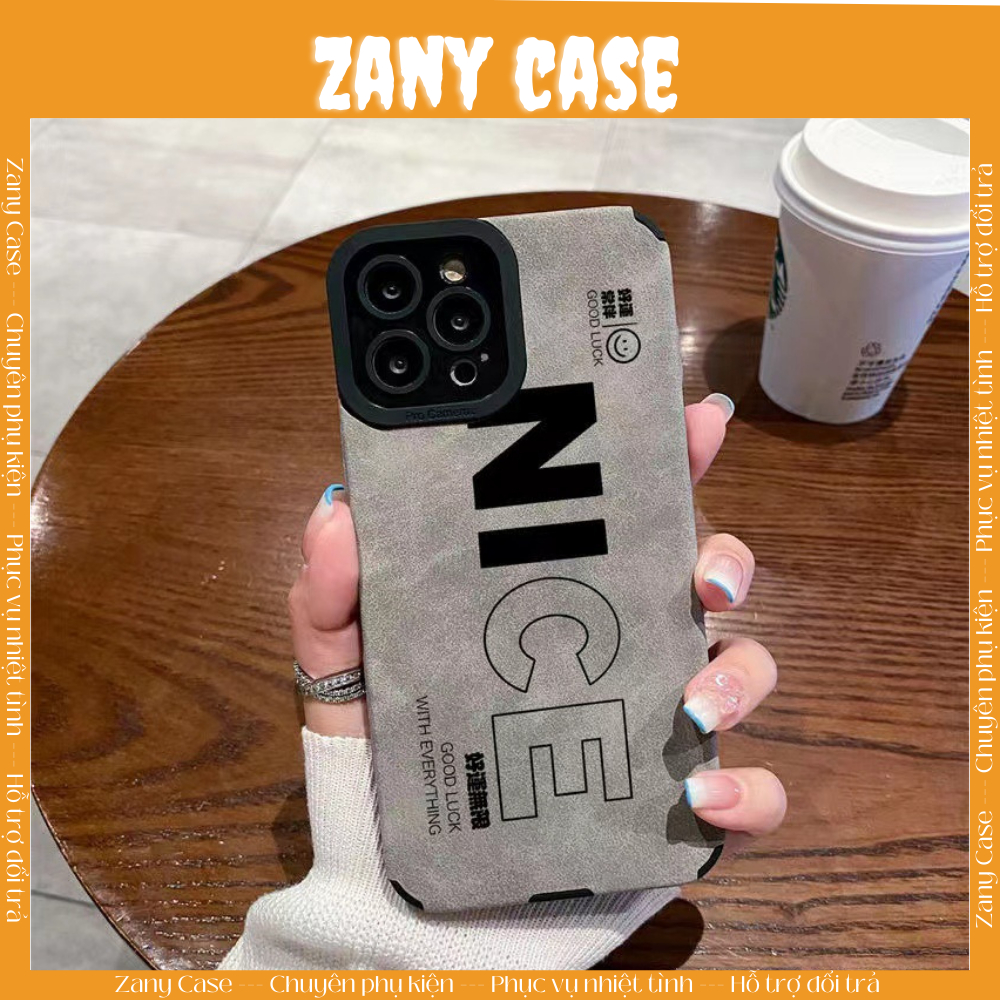 Zany D162 Nice เคส IPhone หนังแกะแบบนุ่มกันกระแทกสําหรับ 7 8 X XS XsMax 11/12/13/14/15 Pro | ProMax 