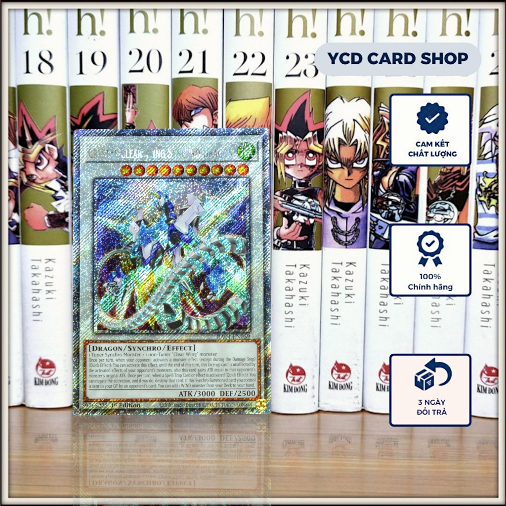 [YCDcardgame] การ์ด yugioh ของแท้ Crystal Clear Wing Synchro Dragon – Platinum Secret Rare [Synchro]