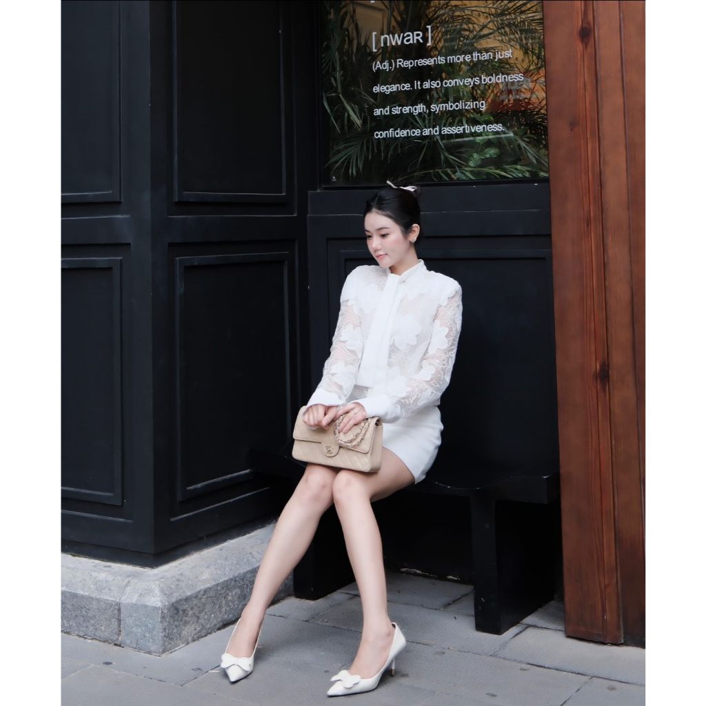 [GRAHAM DRESS]Event DRESS ออกแบบโดย DARLING DIVA วัสดุลูกไม้ลายดอกไม้นุ่มและสง่างาม