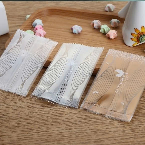 ถุงขนม โปร่งใส ปิดผนึกความร้อน (100 ถุง) ขนาด 5.5x8.5ซม - หลายรุ่น