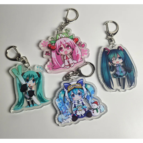 PRE พวงกุญแจอะคริลิค Enchanting, พวงกุญแจ Hatsune Miku, Vocaloid, Miku น่ารัก