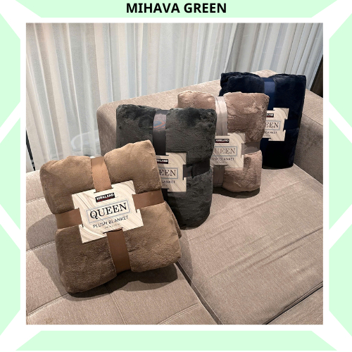 KIRKLAD ผ้าห่มควีนขนกระต่ายนําเข้าระดับพรีเมียม MIHAVA 3.5กก. ขนาด 2m48 x 2m33 Super Soft Super Warm