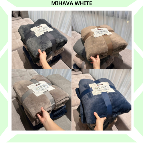 KIRKLAD ผ้าห่มควีนขนกระต่ายนําเข้าระดับพรีเมียม MIHAVA 3.5กก. ขนาด 2m48 x 2m33 Super Soft Super Warm