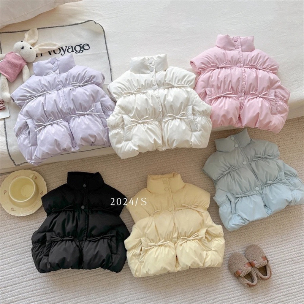 (QCC ) เสื้อกั๊กคอเต่าและเลี้ยวสไตล์เลมอนเค็มสําหรับเด็กผู้หญิง 2 สไตล์จะเบาและอบอุ่น