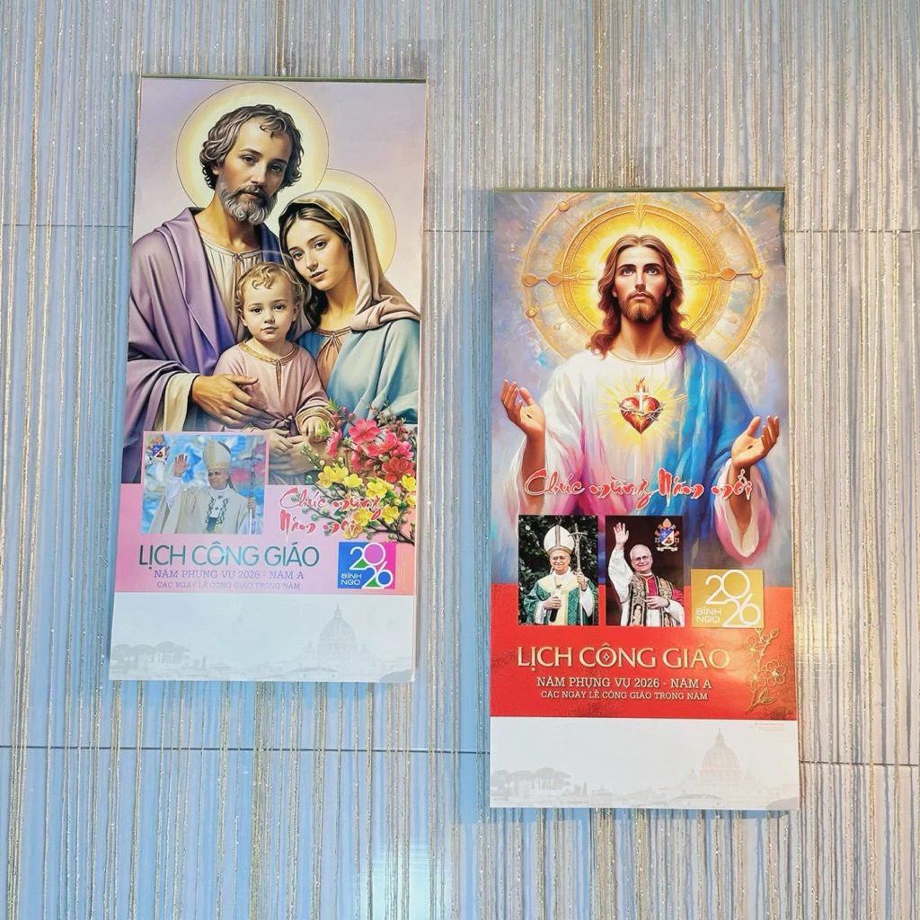 7 แผ่น CALENDAR - 2026 CALENDAR - CATHOLIC CALENDAR - สุ่มตัวอย่าง