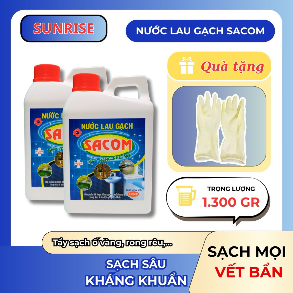 SACOM น้ํายาทําความสะอาดกระเบื้องเก่า 1300gr – ขจัดตะไคร่น้ํา ซีเมนต์ ทาสี ทําความสะอาดกระเบื้องเหมื