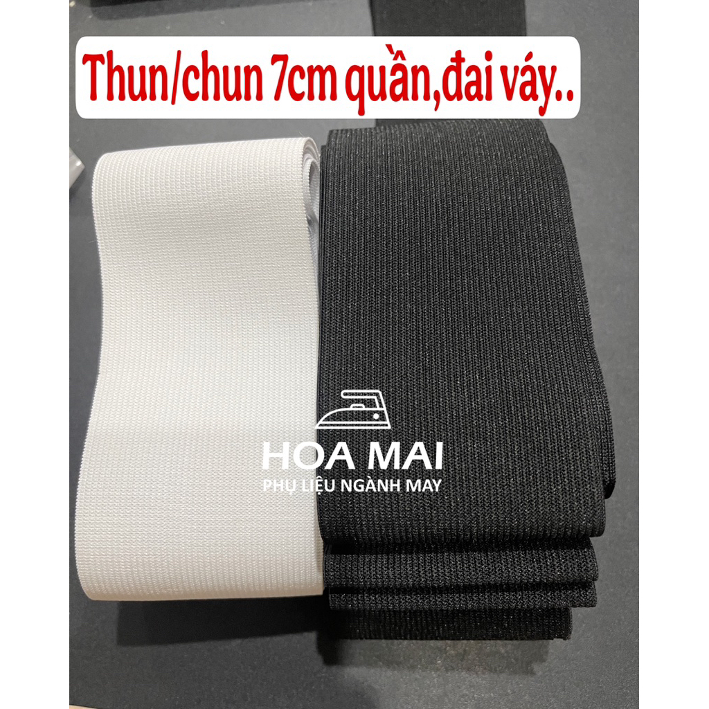 ยางยืด/กางเกง 7 ซม. สําหรับขอบเอวและเข็มขัดกระโปรง - อุปกรณ์ตัดเย็บ Hoa Mai