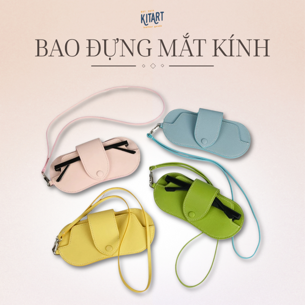 กล่องใส่แว่นตาหนัง KitArt - หนังวัวแฮนด์เมดคุณภาพสูง - งานฝีมือ