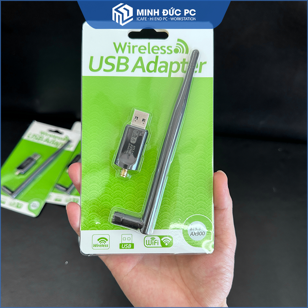 อะแดปเตอร์ USB Wireless WiFi 6 AX900, บลูทูธ 5.3, รองรับ USB - อะแดปเตอร์สากล - PC Minh Duc