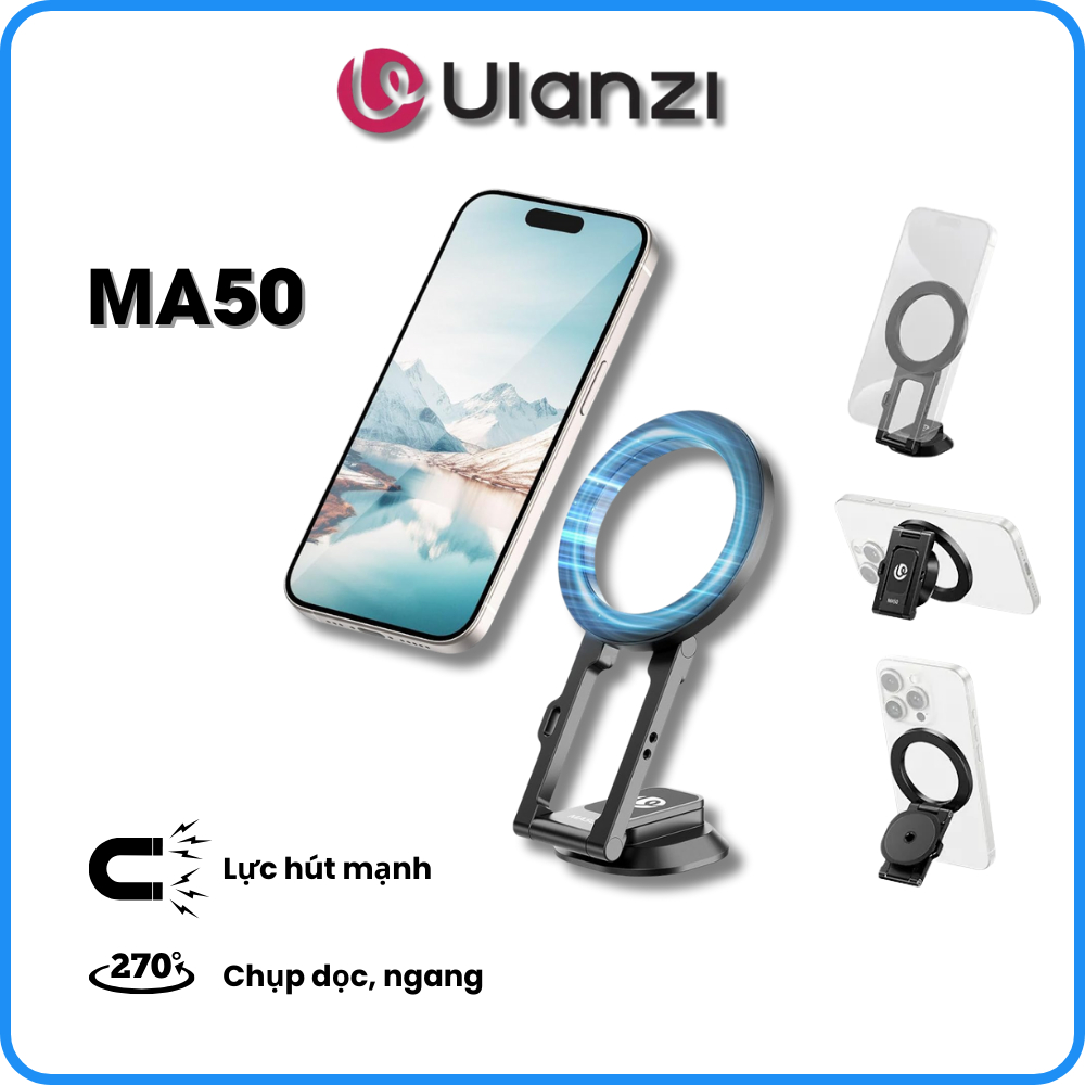 ที่วางโทรศัพท์แม่เหล็ก - ULANZI MA50 พับได้ การถ่ายภาพแนวตั้งและแนวนอนสะดวก