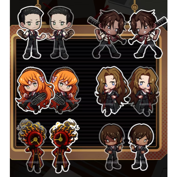 ในสต็อก Limbus Company อะคริลิค Charms Set 02 | สินค้าพัดลม Unofficial | เรียนรู้, Heathcliff, Ishma