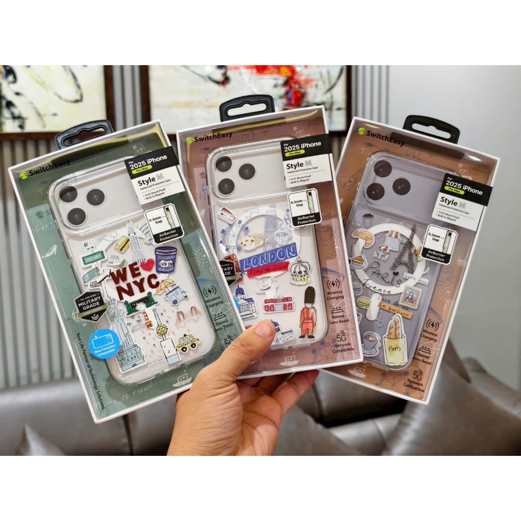 Switcheasy Style M เคสกันกระแทกลายเมือง 3D แบบใสสําหรับ Iphone 17 Pro Max
