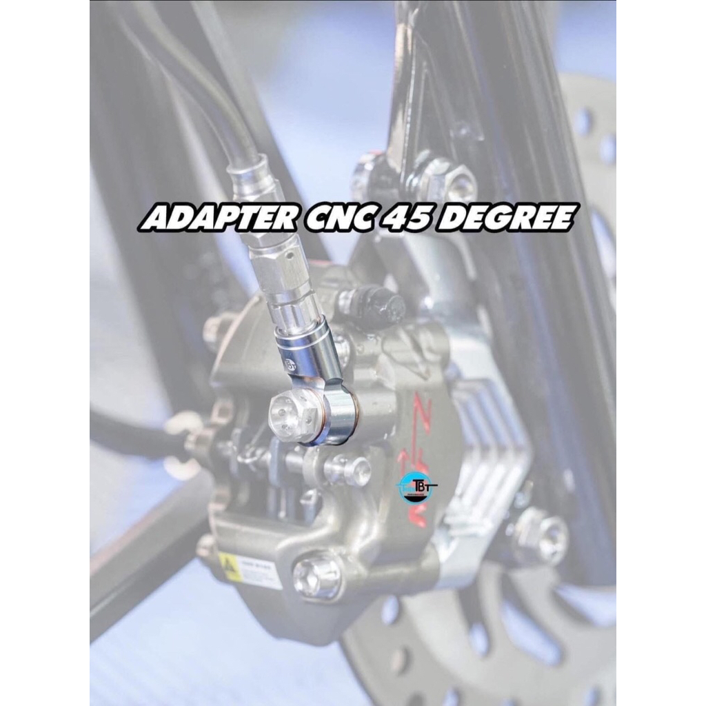 อะแดปเตอร์อลูมิเนียม CNC TBT 45 องศา ใช้ต่อสายน้ํามันเข้ากับผ้าเบรค (เบรค)