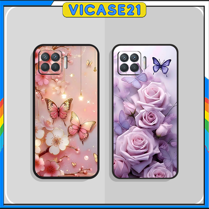 เคส Oppo A73 - A93 4G|5G FEMININE PATTERNS, ดอกไม้และออกจาก