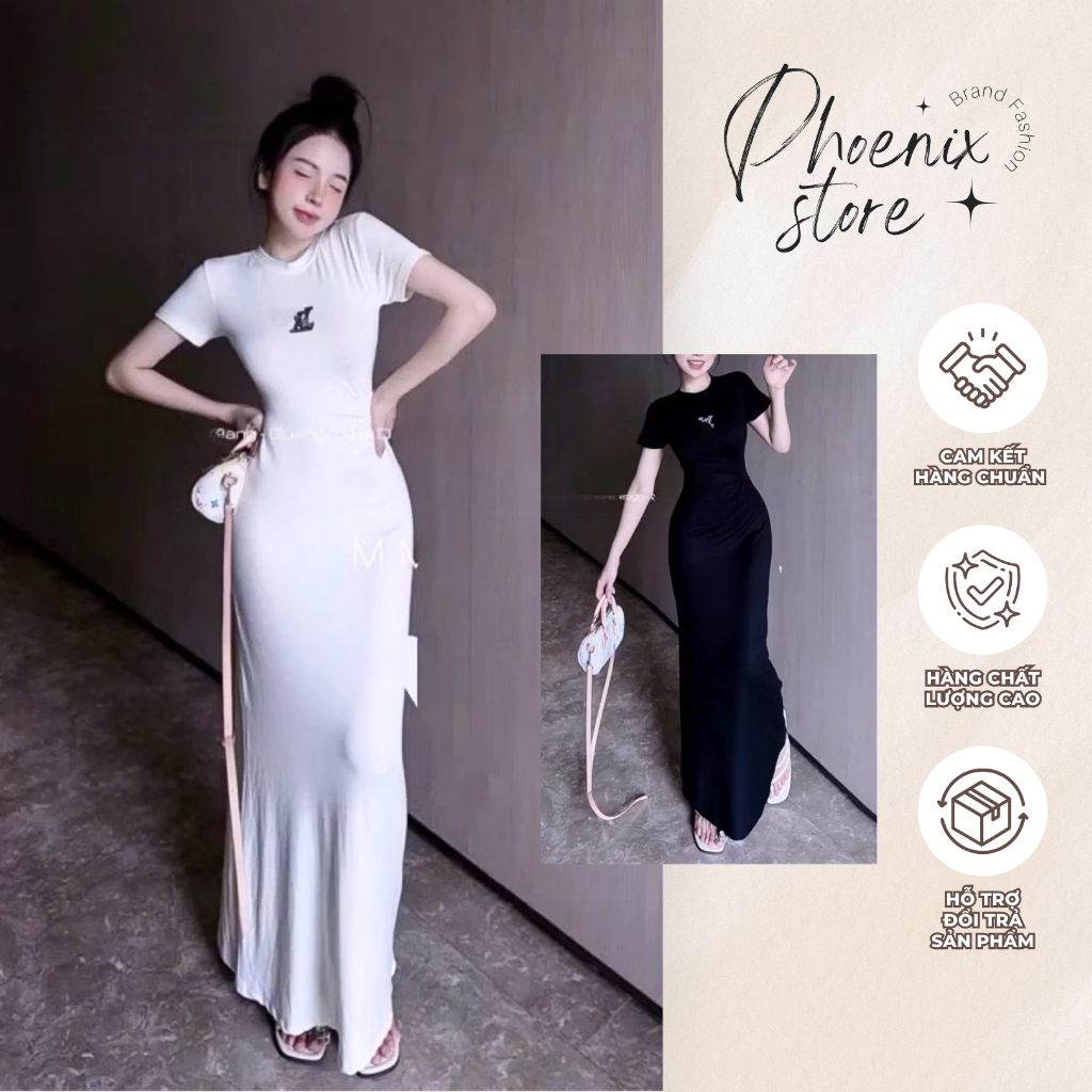 Basic Phoenix A-Line Long Round Elastic Dressxx.Store