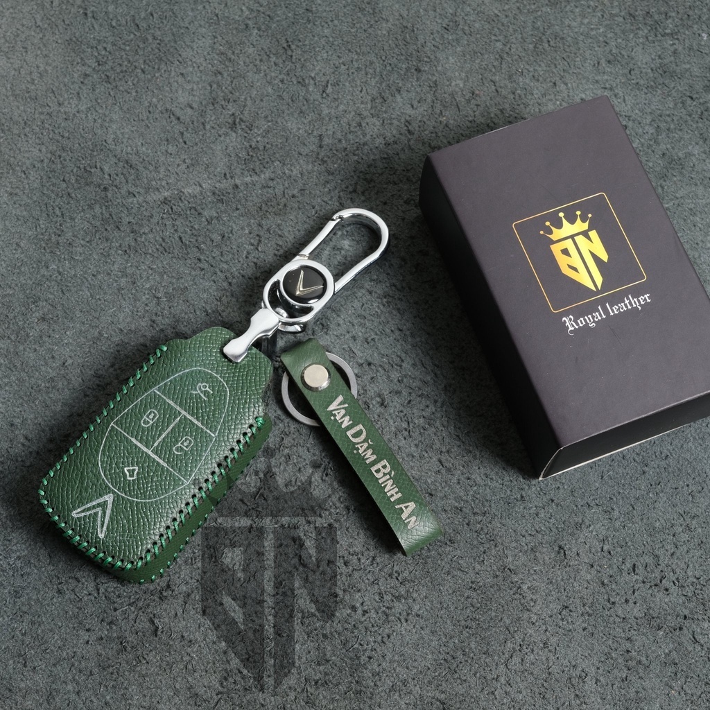 Vinfast VF6, VF7, VF8, VF9, VF6S VF6 Plus VF8S VF8 เคสกุญแจรถหนังพร้อมพวงกุญแจ