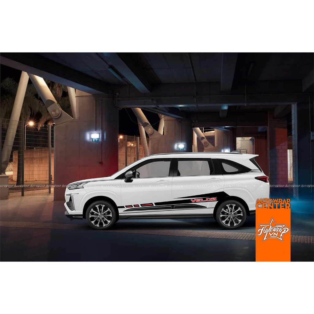สติ๊กเกอร์ motif รถยนต์ Toyota Veloz Sport - สติ๊กเกอร์ลายรถ Toyota สติ๊กเกอร์ข้างรถสปอร์ต