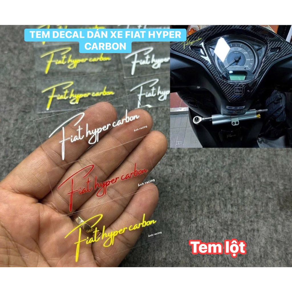 สติ๊กเกอร์ติดรถยนต์ FIAT HYPER CARBON - REVEALED STAMP