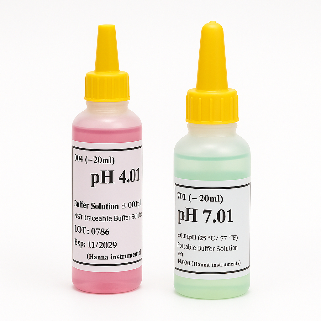 แพ็คเกจ/ขวดของ pH7&PH4 solution Calibration pH Meter Calibration for Water PH Meter AD11, AD12 Hanna