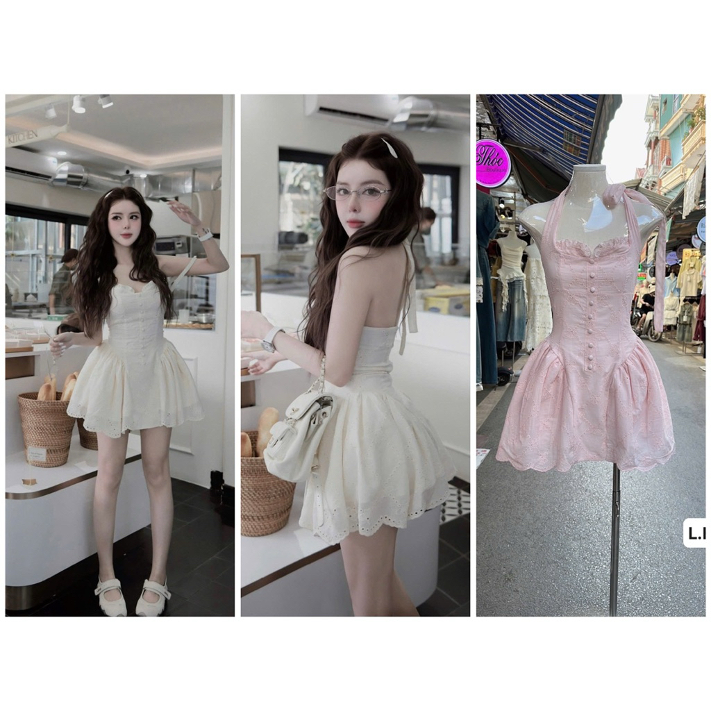 MPB - เดรสคอปกกระดุมบานพร้อมเสื้อชั้นในสตรีโบว์พร้อมการป้องกัน