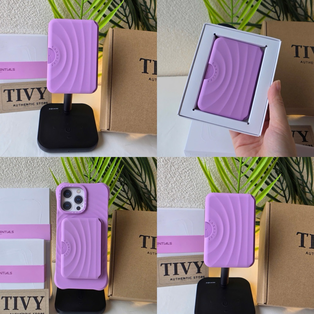 ของแท้ Snappy Ripple Wallet Casetify – กระเป๋าสตางค์ซิลิโคน ใส่บัตร 3 ใบ ดีไซน์ป้องกันสิ่งสกปรก - ดู