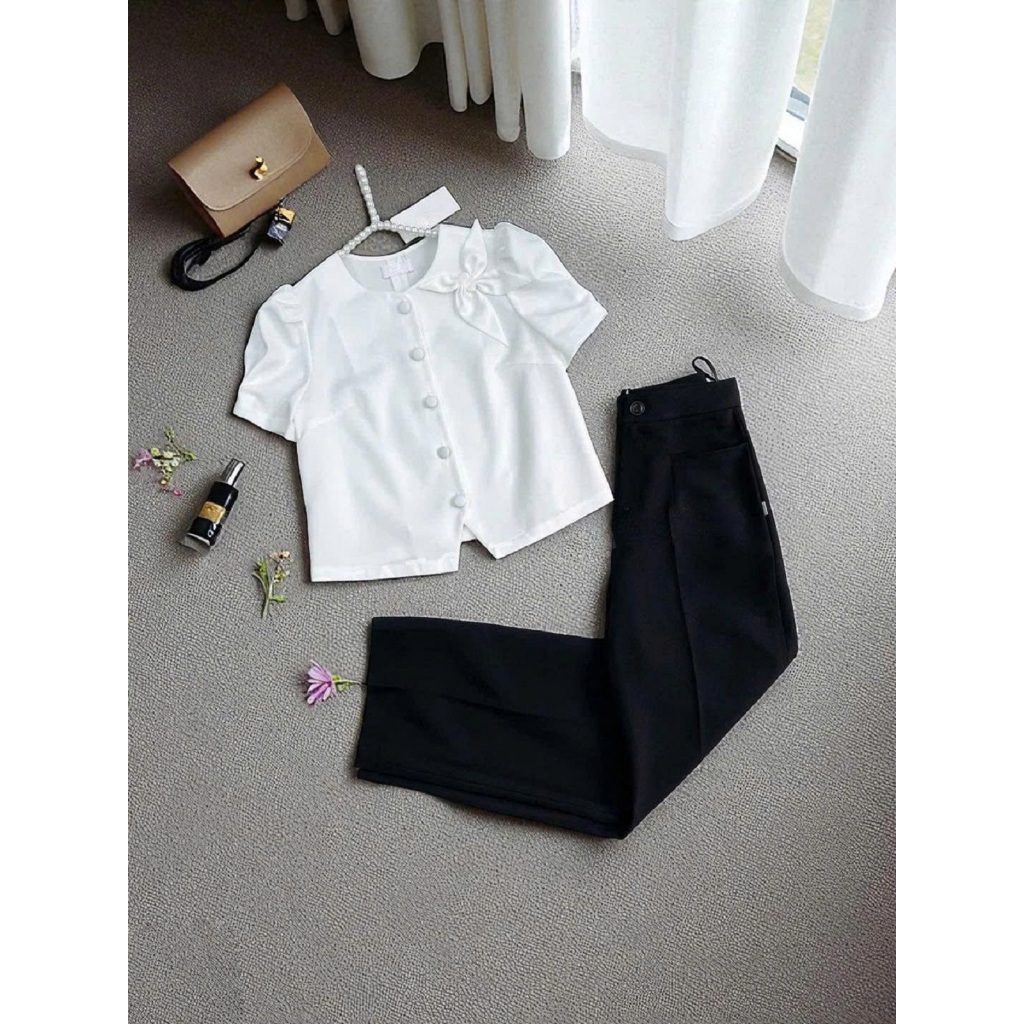 กางเกงขนาดใหญ่ของผู้หญิงกางเกงขนาดใหญ่ Flattering Design Square Pocket กางเกงสําหรับทํางาน Streetwea