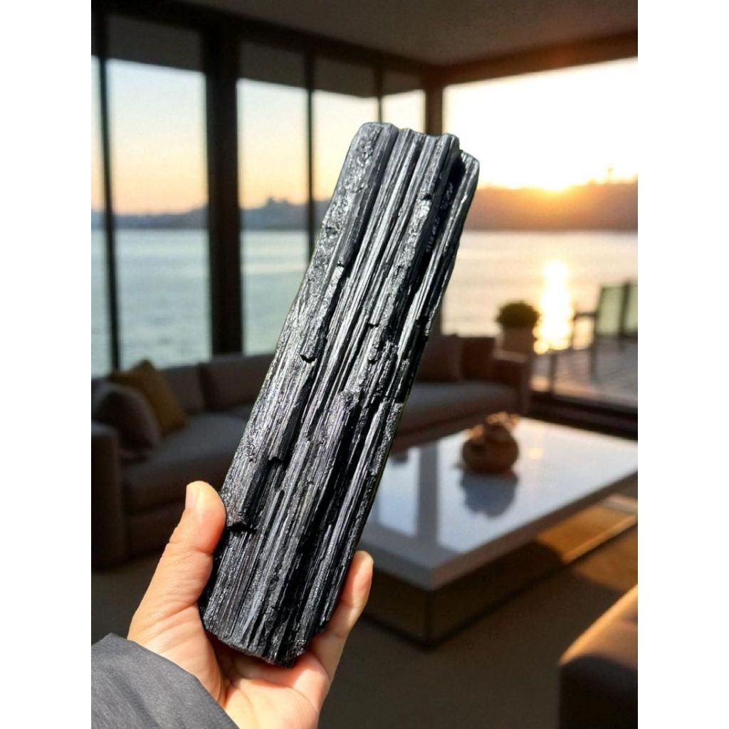 หินหยาบ Black Tourmaline สําหรับคอลเลกชันตกแต่งบ้าน