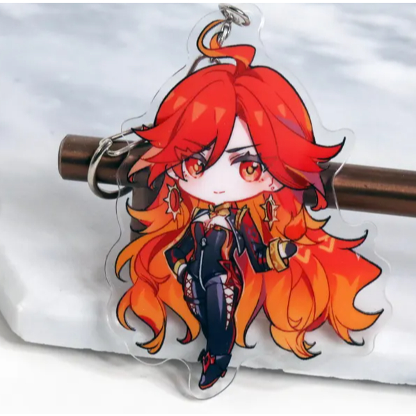 พวงกุญแจ Mavuika - เครื่องรางอะคริลิก Genshin Impact