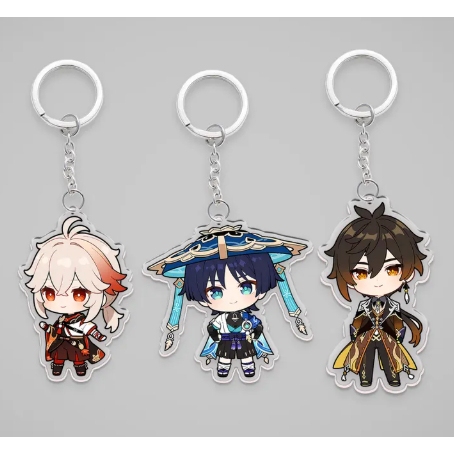 พวงกุญแจอะคริลิค Genshin Impact - Kazuha, Wanderer, Zhongli