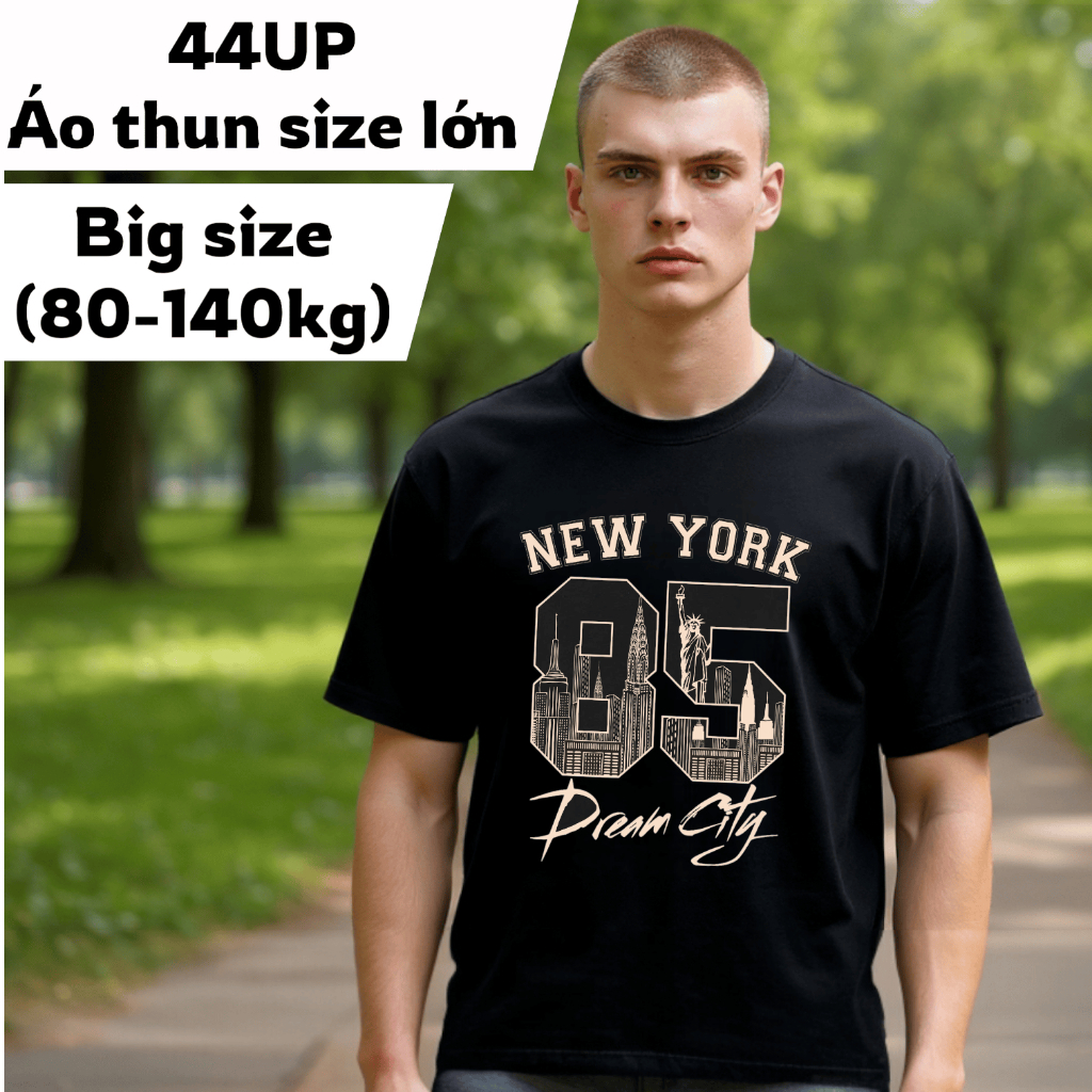 เสื้อยืดผ้าฝ้ายไซส์ใหญ่สําหรับผู้ชายเสื้อยืดพิมพ์ลายยืดไซส์ใหญ่ผ้าไม่ระบายเท่ๆ - BF.AT.36B