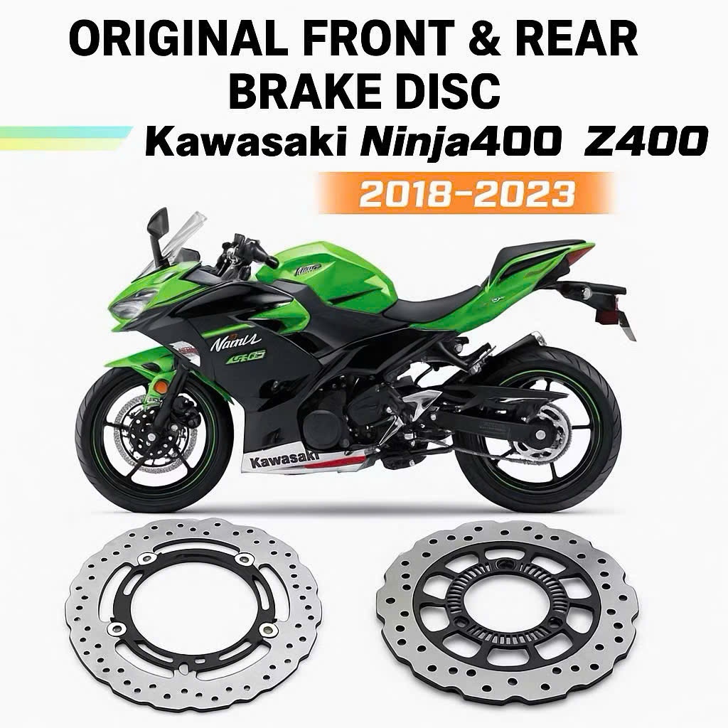 จานเบรคหน้าและหลัง Kawasaki Ninja 400 / Z400 (2018-2024) – อะไหล่แท้